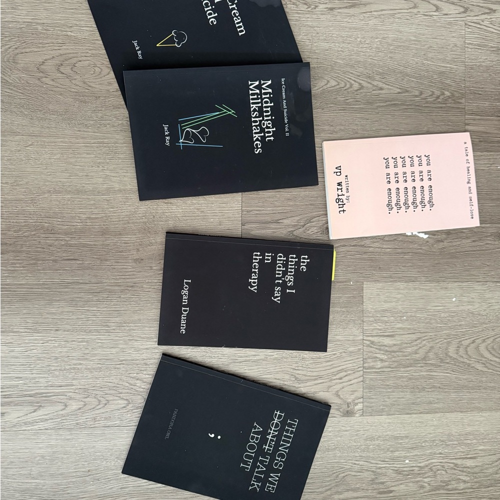 Set of Black and Pink Books